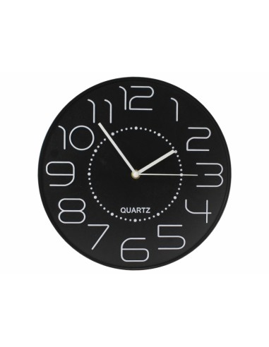 Bismark Reloj Oficina Numeros Blancos sin Cristal - Manecillas de Aluminio - Color Negro