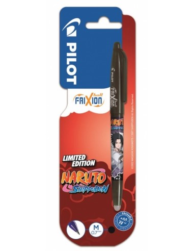 Pilot Frixion Ball Naruto Shippuden Boligrafo de Gel Borrable - Punta de Bola 0.7mm - Trazo 0.4mm - Grip de Agarre - Color