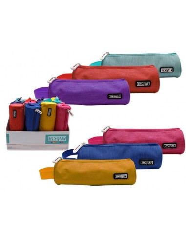 Ingraf Mediterraneo Portatodo Redondo - Diseño Elegante - Material Resistente - Cierre Seguro - Ideal para Uso Diario -