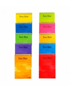 Golden Cuaderno Espiral Superior 12-Apaisado 80 Hojas 60gr Cuadricula - Tapa Plastificada - Margen Remarcado - Colores