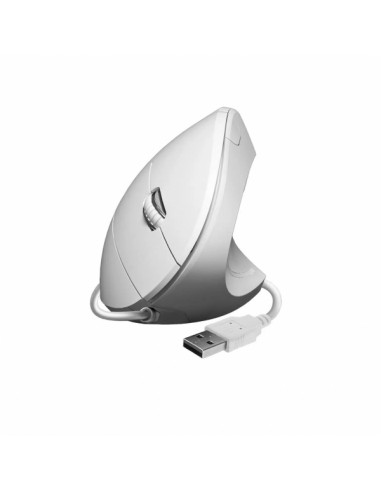 Subblim Glide Vertical Ergo Raton Vertical USB 1600dpi - 5 Botones - Uso Diestro - Color Blanco