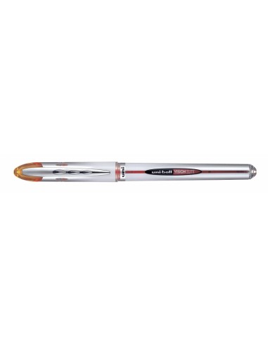 Uni-ball Vision Elite UB-200 Rollerball de Tinta Liquida - Punta de Bola 0.8mm - Sistema Antifugas para Viajes - Color Naranja