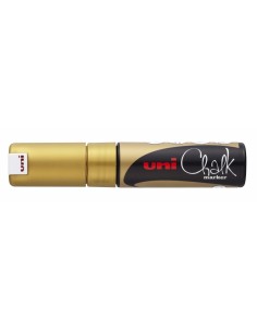 Uni-ball PWE-8K Marcador de Tiza Liquida - Punta Biselada 8mm - Borrado en Humedo - Resistente a la Lluvia y Exteriores -