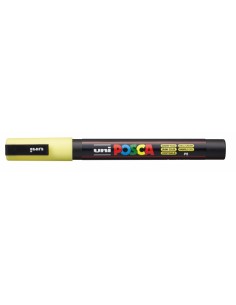 Posca PC-3M Marcador de Pintura - Punta Conica 0.9-1.3mm - Tinta Base al Agua - Resistente a la Luz - Color Amarillo Sol