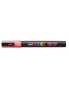 Posca PC-3M Marcador de Pintura - Punta de Poliester Conica 0.9-1.3mm - Tinta Base al Agua - Resistente a la Luz - Color Rosa