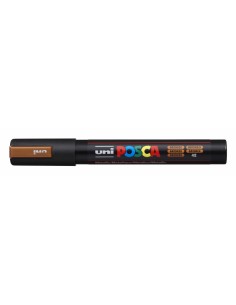 Posca PC-5M Marcador de Pintura - Punta de Bala 1.8-2.5mm - Tinta Base al Agua - Resistente a la Luz - Color Bronce