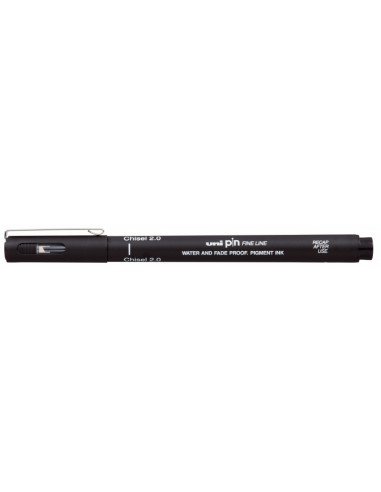 Uni-ball PINCS2-200 Rotulador Calibrado - Punta Poliacetal - Trazo Chisel - Tinta Pigmentada Resistente al Agua y Luz - Color
