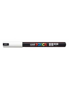 Posca PC-1MR Marcador de Pintura - Punta Roller de Fibra 0.7mm - Tinta Pigmentada Base al Agua - Linea Extrafina - Resistente