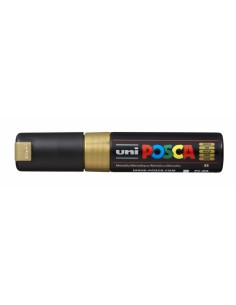 Posca PC-8K Marcador de Pintura - Punta Biselada Acrilica 8mm - Tinta Base al Agua - Resistente a la Luz - No Permanente -