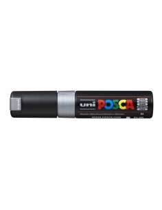 Posca PC-8K Marcador de Pintura - Punta Biselada Acrilica 8mm - Tinta Base al Agua - No Permanente - Resistente a la Luz -