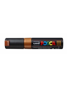 Posca PC-8K Marcador de Pintura - Punta Biselada Acrilica 8mm - Linea Gruesa - Tinta Base al Agua - No Permanente -