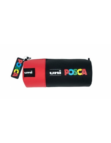 Uni-ball Estuche de Lona - Ideal para Rotuladores y Utiles Escolares - Color Rojo
