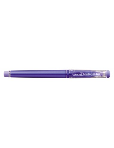 Uni-ball UF-222 Roller de Gel Borrable - Punta de Bola 0.7mm - Tinta Termosensible - Doble Goma de Borrado - Color Violeta