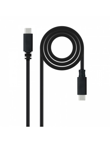 Nanocable Cable USB 2.0 3A - Tipo USB-C M-USB-C M - 1.5m - Color Negro