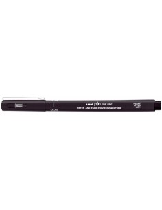 Uni-ball PIN05-200(S) Rotulador Calibrado - Punta Poliacetal 0.5mm - Tinta Pigmentada Resistente al Agua y Luz - Color Negro