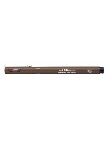 Uni-ball PIN05-200 Rotulador Calibrado - Punta Poliacetal 0.5mm - Ancho de Trazo 0.5mm - Tinta Pigmentada Resistente al Agua