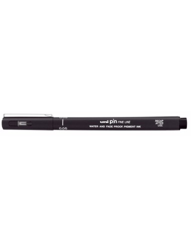 Uni-ball PIN005 Rotulador Calibrado - Punta Poliacetal 0.05mm - Tinta Pigmentada Resistente al Agua y Luz - Color Negro