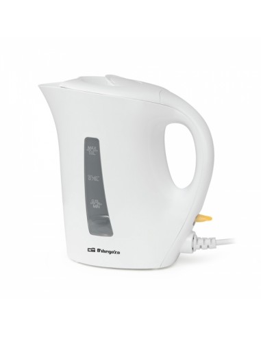 Orbegozo KT 4150 Hervidor de Agua 1L 1200W - Libre de BPA - Asa de Tacto Frio - Apagado Automatico - Indicador de Nivel de