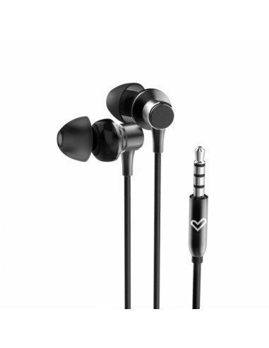 Energy Sistem Metallized Auriculares con Cable - Microfono Integrado - Control de Volumen - Color Negro