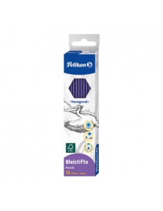 Pelikan Lapiz Hexagonal de Madera HB - Punta de Grafito - Mina Resistente