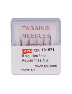 Apli Pack de 5 Agujas de Recambio para Etiquetadoras Textiles Finas - Compatibles con Pistola Textil Modelo 101546 y Navetes