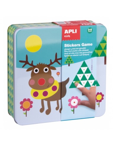 Apli Juegos de Gomets Polar - Didactico - Estimula Psicomotricidad - Desarrolla Pensamiento Matematico - Caja Metalica