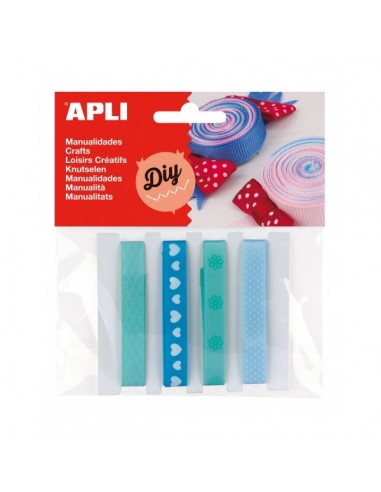 Apli Pack de 4 Cintas de Tela - Ideal para Manualidades - Scrapbooking - Envolver Regalos - Decoraciones para Eventos -