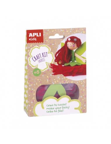Apli Mini Kit de Manualidades Hada Roja - Incluye Material e Instrucciones - Beneficios-Reduce Estres-Aumenta Autoestima