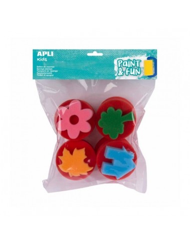 Apli Sellos de Esponja Jumbo - Formas Surtidas - Desarrolla Habilidades Manuales - Estimula la Creatividad