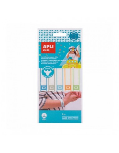 Apli Brazaletes Identificativos para Niños - Suaves y Resistentes - Impermeables - Faciles de Usar - Ideales para