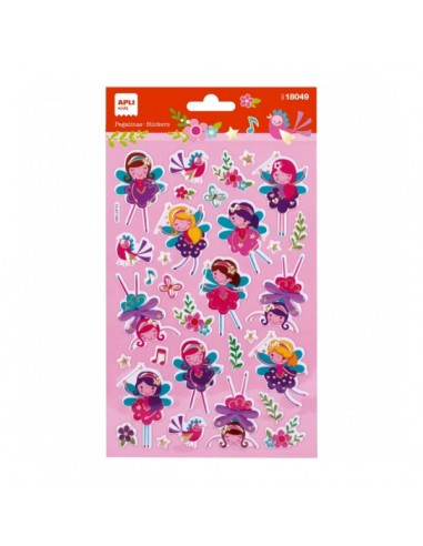 Apli Bolsa de Pegatinas de Hadas - Acabado Metalizado - Adhesivo Permanente - Ideal para Scrapbooking y Decoracion - Estimula