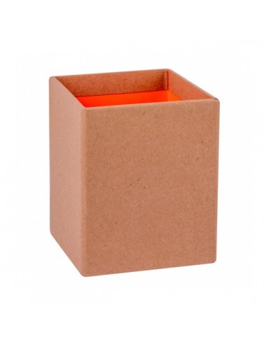 Apli Cubilete Portalapices Fluor Collection - Acabado Kraft - Tacto Suave - Diseño Elegante y Versatil - Color Naranja