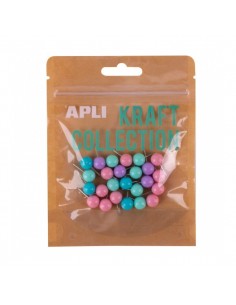 Apli Bolsa de 80 Clips Kraft Collection - Eurohole - Cierre Zip - Diseño Moderno y Llamativo - Color Azul Turquesa