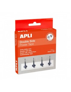 Apli Cinta Adhesiva Doble Cara Power - Soporta hasta 100 kg - Resistente y Duradera - Adhesion Instantanea - Ideal para