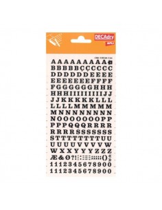 Apli Letras y Numeros Adhesivos - 214 Caracteres por Hoja - Identificacion Rapida y Limpia - Color Negro