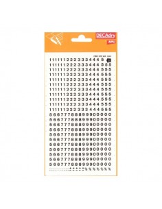 Apli Numeros Adhesivos - 420 Caracteres - Identificacion Rapida y Limpia - Color Negro