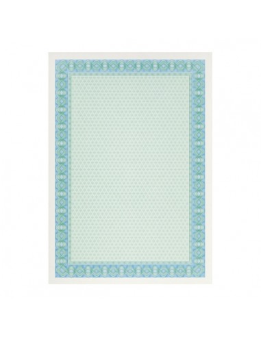 Apli Pack de 70 Hojas de Papel Certificado - Diseño Helico en el Marco - 115gr - Ideal para Certificados y Diplomas -