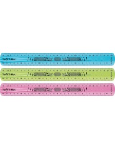 Maped Twist´n Flex Regla de Flexible 30cm - Irrompible - Doble Graduacion - Colores Aleatorios Azul-Rosa y Verde