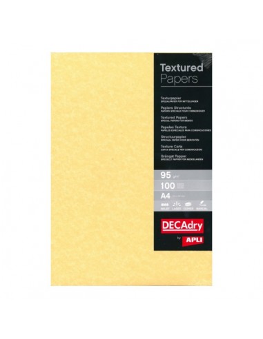 Apli Pack de 100 Hojas de Papel Pergamino - 95gr - Diseño Doble Cara - Ideal para Invitaciones-Diplomas y Manualidades -