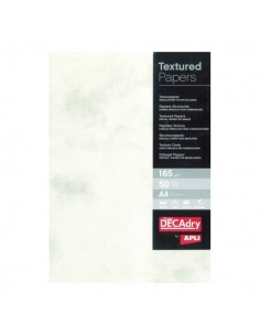 Apli Pack de 50 Hojas de Papel Textura Marmol - Ideal para Impresiones Especiales - Compatible con Impresoras Inkjet-Laser y