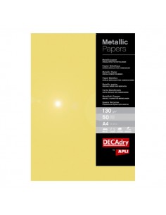 Apli Pack de 50 Hojas de Papel Metalizado - Ideal para Impresiones Especiales - Compatible con Impresoras Inkjet-Laser y