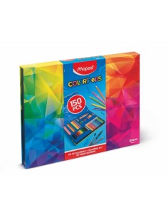 Maped Color`Peps Pack de 150 Piezas para Colorear con Rotuladores-Lapices de Colores Fuertes-Infinity-Aqua-Pastel y Duo