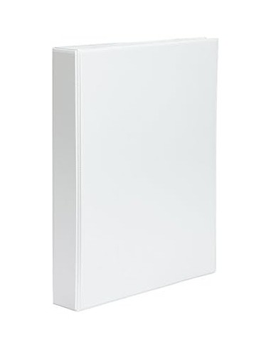 Pardo Carpeta Canguro A4 4 Anillas 16mm - Bolsa en Lomo y Portada - Color Blanco