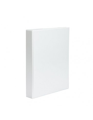 Pardo Carpeta Canguro A4 4 Anillas 40mm - Bolsa en Lomo y Portada - Color Blanco