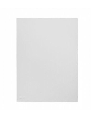 Pardo Pack de 100 Dossiers con Uñero A4 Transparentes 130 Micras - Acabado Piel de Naranja