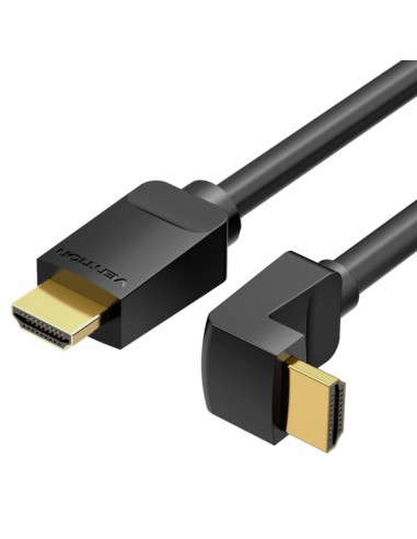 Vention Cable HDMI Macho a HDMI Macho 4K 2.0 Acodado 90-- 2m - Color Negro