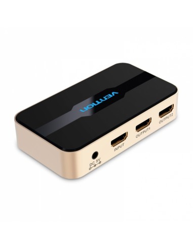 Vention Duplicador HDMI Macho a 2xHDMI Hembra - Color Dorado