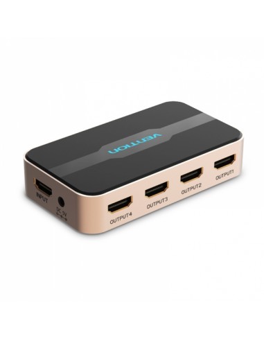 Vention Duplicador HDMI Macho a 4xHDMI Hembra - Color Dorado