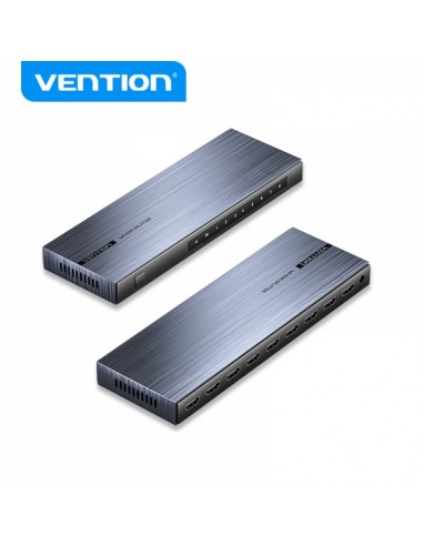 Vention Splitter HDMI 2.0 1x8 - 4K - Aluminio Negro