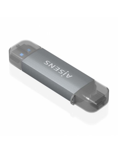 Aisens Lector de Tarjetas USB-C y USB-A - Compatible con SD-Micro SD-MMC-RS-MMC - Soporta USB 3.1 Gen1 - Compatible con